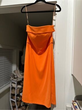 french connection women's oona strapless satin midi dress reviews French Connection Women's Oona Satin Strapless Midi Dress
